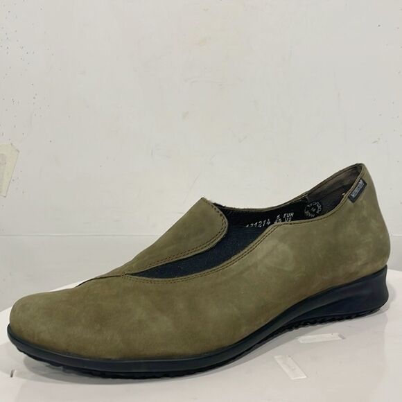 Mephisto Genuine Nubuck Leather Slip On Loafer Figura Shoes Green Sz 8.5 Air-Jet - Picture 1 of 11